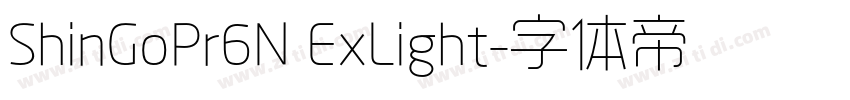ShinGoPr6N ExLight字体转换